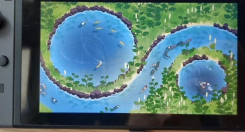 A screenshot of koi farm 1 running on the Nintendo Switch